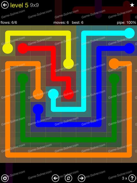 Flow Extreme Pack 2 9x9 Level 5 Game Solver
