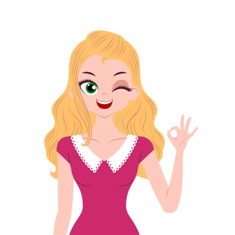 Cartoon Of The Blonde Hair Green Eyes Girl Illustrations Royalty Free Vector Graphics And Clip