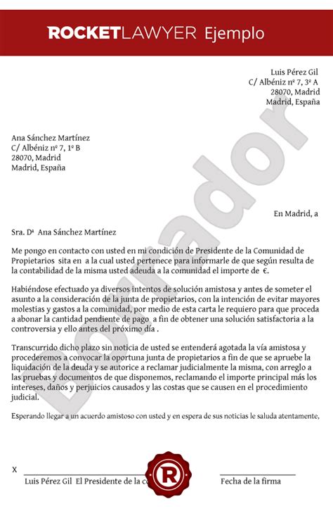 Ejemplo De Carta De Reclamacion De Pago Coleccion De Ejemplo Images