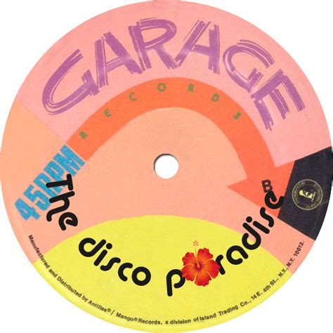 Only 2 available and it's in 2 people's carts. Garage Record Label - The Disco Paradise