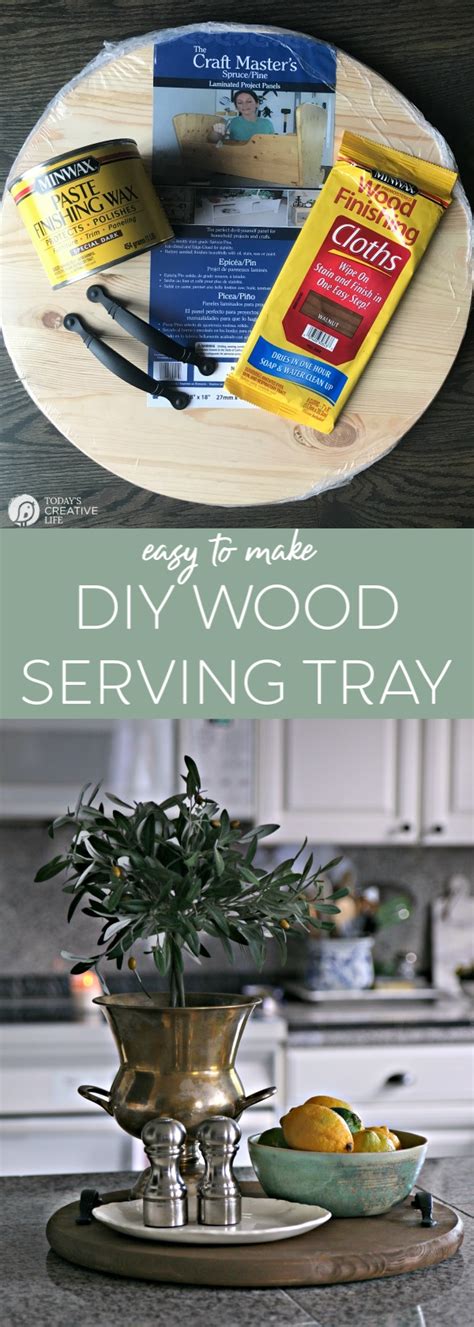 You can make a diy wood tray. DIY Round Wood Serving Tray | Today's Creative Life