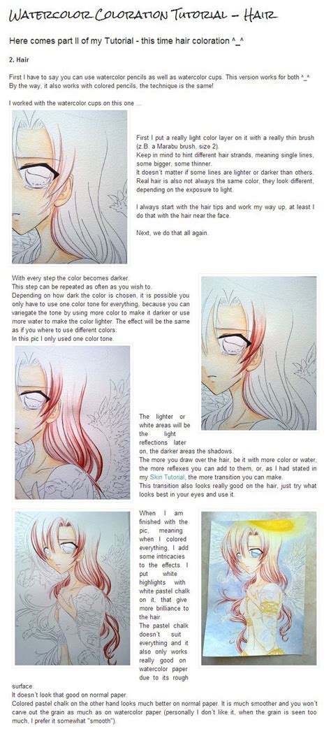 Watercolor Colorations Tutorial Hair By Lightangelsky On Deviantart