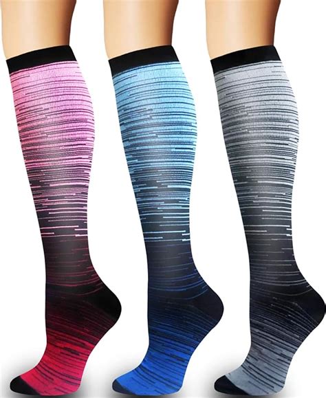 Compression Socks Women And Men Circulation 3 Pairs Best For Medical Nursing