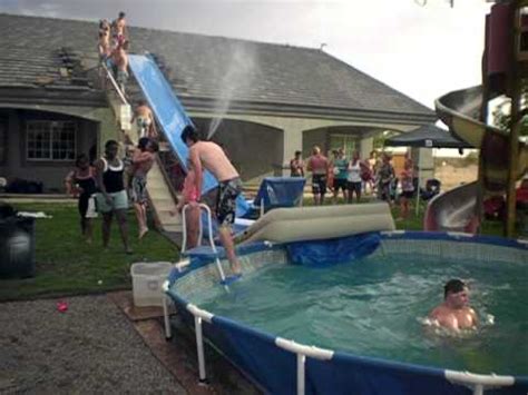 These days, the most common two heights sold are 52 & 54. Greatest Redneck water slide - YouTube