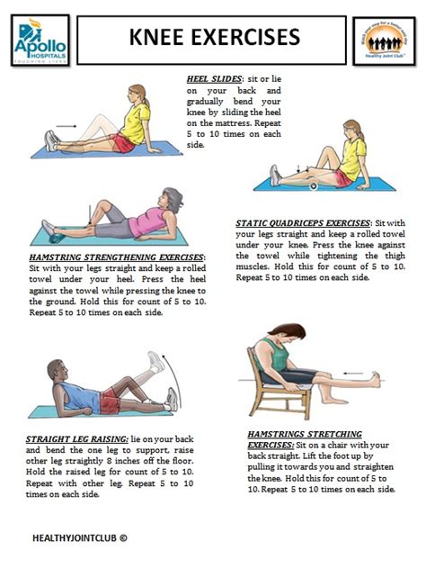 Knee Exercises For Ostearthritis Knee Exercises Exercises For