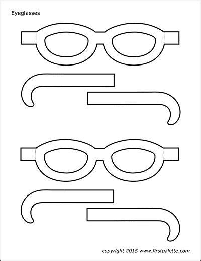Markers, paint, pencils, sticklers, washi tape etc for decorating. Eyeglasses Templates | Free Printable Templates & Coloring ...