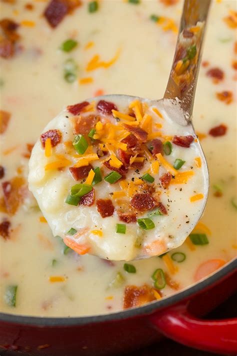 In a large saucepan, combine the potatoes, water, carrot and onion. Creamy Potato Soup - Cooking Classy