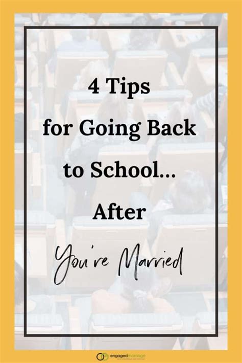 4 Tips For Going Back To Schoolafter Youre Married