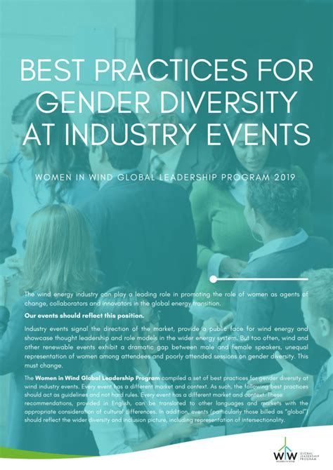 Best Practices For Gender Diversity At Industry Events Global Wind Energy Council