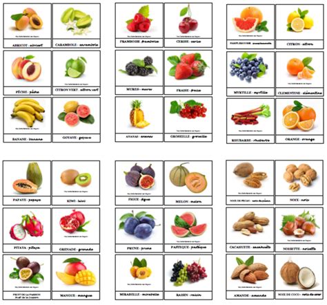 Épinglé Par Amelie Sur Divers Fruits Carte Montessori Fruit