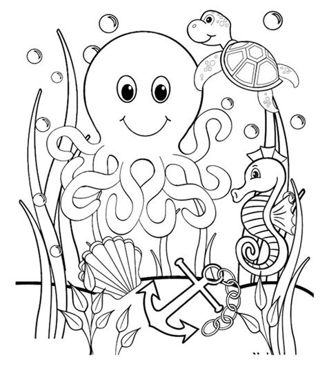 Underwater Sea Life Coloring Pages Coloring Pages