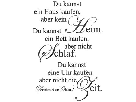 In zeiten von niedrigen kreditzinsen denken viele menschen daran, erspartes als anschubfinanzierung in einen hauskauf zu investieren. Chinesisches Sprichwort Wandtattoo - Du kannst ein Haus ...