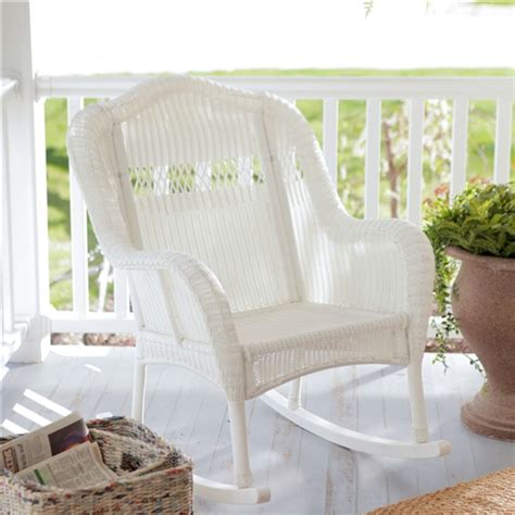 We have a huge front porch, indoor, and outdoor rocking chairs made out of wicker. Indoor/Outdoor Patio Porch White Resin Wicker Rocking ...