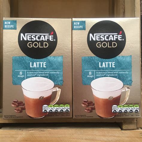 16x Nescafe Gold Latte Instant Coffee Sachets 2 Packs Of 8 Sachets