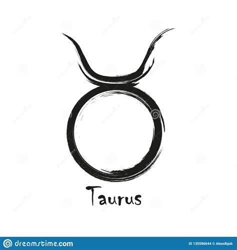 Maybe you would like to learn more about one of these? Zodiac Sign Taurus. Brush Hand Drawn. Circle Taurus Zodiac ...