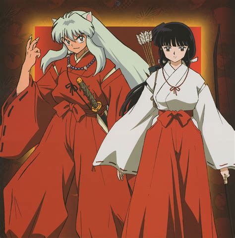 Two Anime Characters Dressed In Red And White