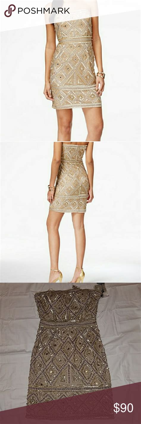 Champagne Sequin Dress Purchased For A Wedding Not Used Made From The