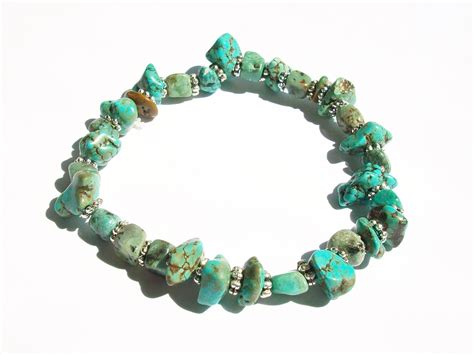 Turquoise Bracelet Turquoise Stones Stretch Bracelet | Etsy | Turquoise bracelet, Turquoise ...