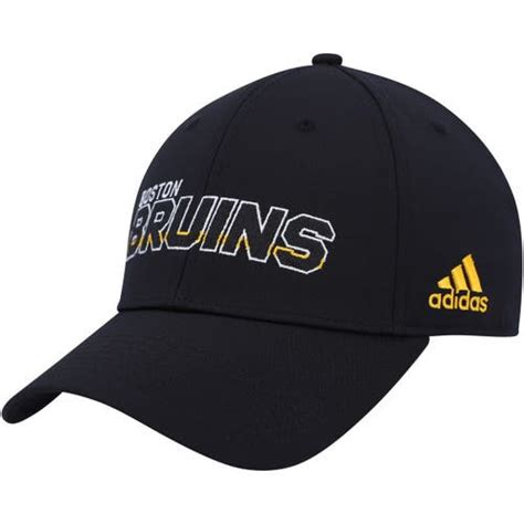 Adidas Mens Boston Bruins Team Bar Flex Hat Editorialist