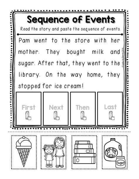The Sequence Of Events Worksheet For Babes To Learn How To Read And Write