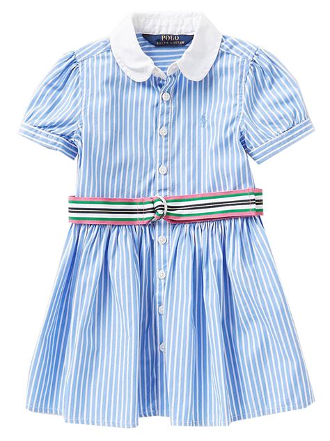 Ralph Lauren Girls Striped Cotton Shirtdress Ebay