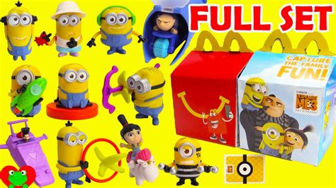 2017 despicable me 3 minions mcdonald s happy meal toys full set youtube