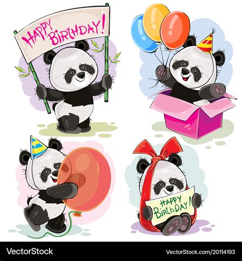 Happy Birthday Panda Birthday Cards