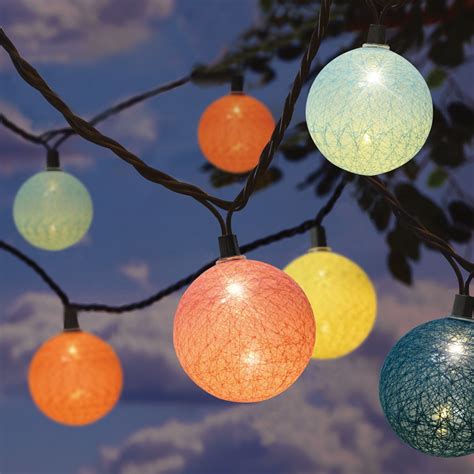 Mainstays 10 Count Multicolor Ball Outdoor String Lights Furniturezstore