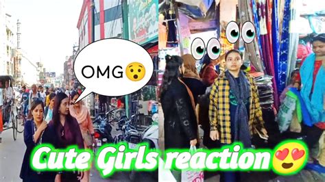 Cute Girls Reaction On Public😍 Vlog Dailyvlog Harshbanarasivlogs Youtube