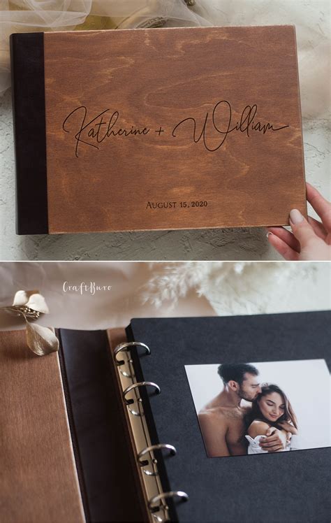 Custom Photo Album Wedding Wooden Photo Album 4x6 5x7 Etsy Wedding