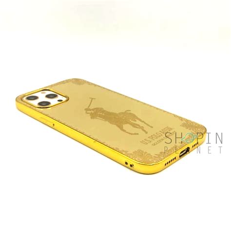 Iphone 12 Pro Max Tpu Golden Border Us Polo Assn Printed Phone Case