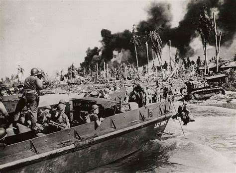 Australian Troops Landing On Balikpapan South East Borneo April 1945