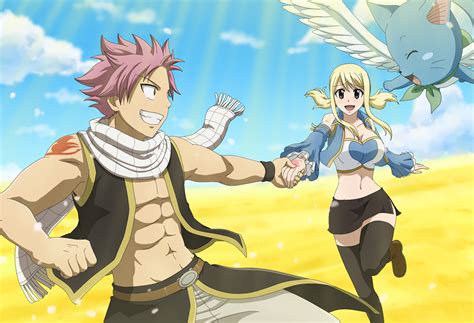 Lucy Heartfilia Happy Fairy Tail Fairy Tail P Natsu Dragneel Anime HD Wallpaper