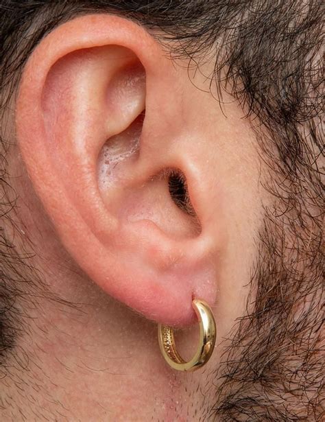 Men Diamond Hoop Earrings