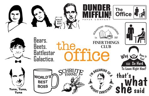 The Office Svg Png Bundle Dunder Mifflin Svg Schrute Farms Etsy