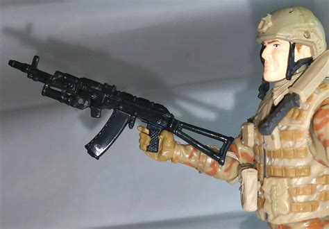 Ak 74 Rifle With Grenade Launcher 118 Scale Weapon For 3 34 Inch