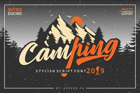 Camping Font Script Camping Font Script Script Fonts