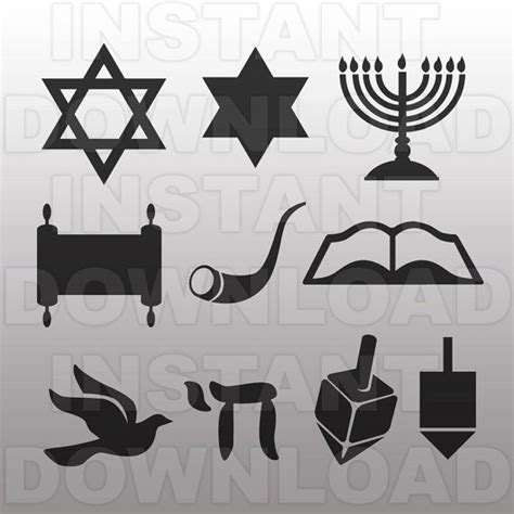 Jewish Symbols Svg Filereligious Svg File Commercial And Etsy Uk