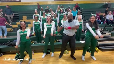 Northwood High School Cheerleaders Teach Wrestling Ref A Cheer Routine