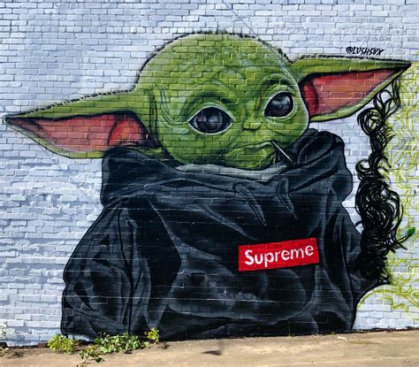 Baby Yoda by Lushsux (4 photos) - Street Art Utopia