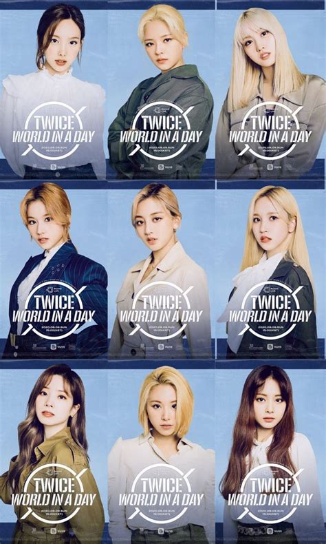 The Twice World Day Poster Is Shown In Many Different Colors And Sizes