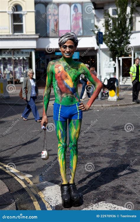 Parrot Body Paint At Brighton Gay Pride Editorial Photo Image