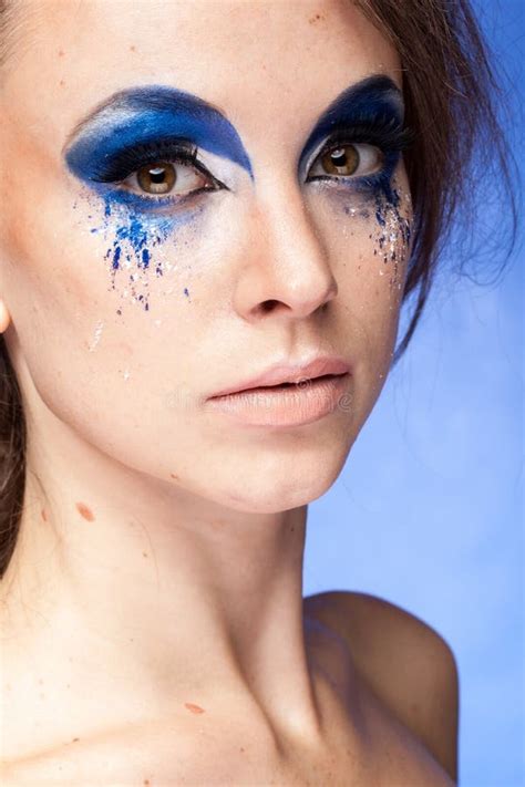 Woman With Creative Make Up Stock Photo Image Of Creative Fantasy