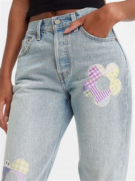 Levis 501 Floral Patchwork Jeans Fresh As A Daisy At John Lewis