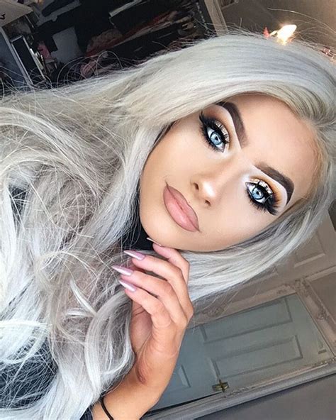 Pin By Liana Leach On Blondes Hair Beauty Glowing Makeup Silver