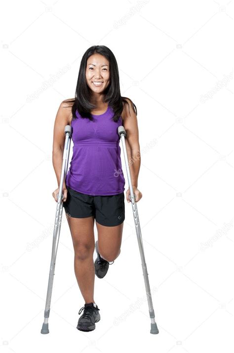 Asian Woman On Crutches — Stock Photo © Robeo123 6313871