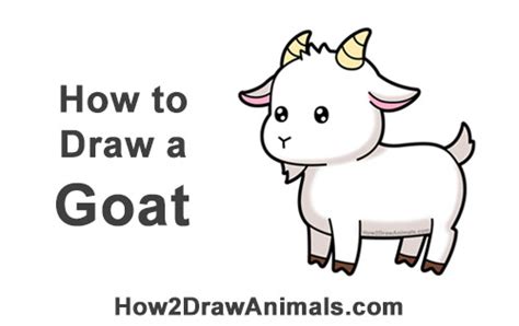 How To Draw A Goat Cartoon Video And Step By Step Pictures