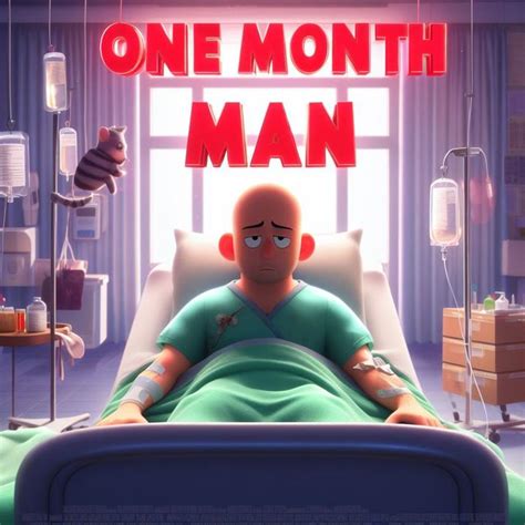 One Month Man AI Pixar Disney Movie Poster Offensive AI Pixar