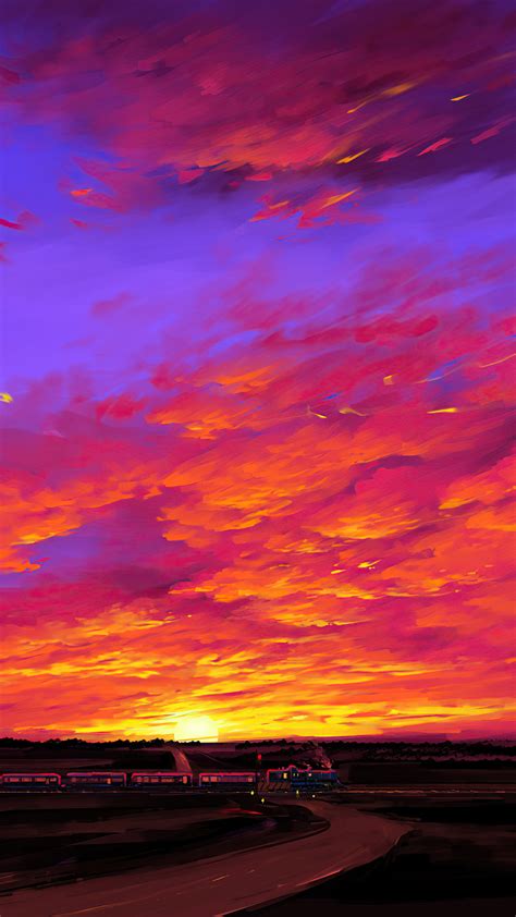 Sunset Clouds Wallpaper Hd Cloud Waves Sunset Android Wallpaper Free