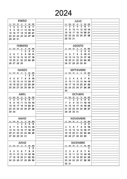 Calendario 2024 Calendariossu